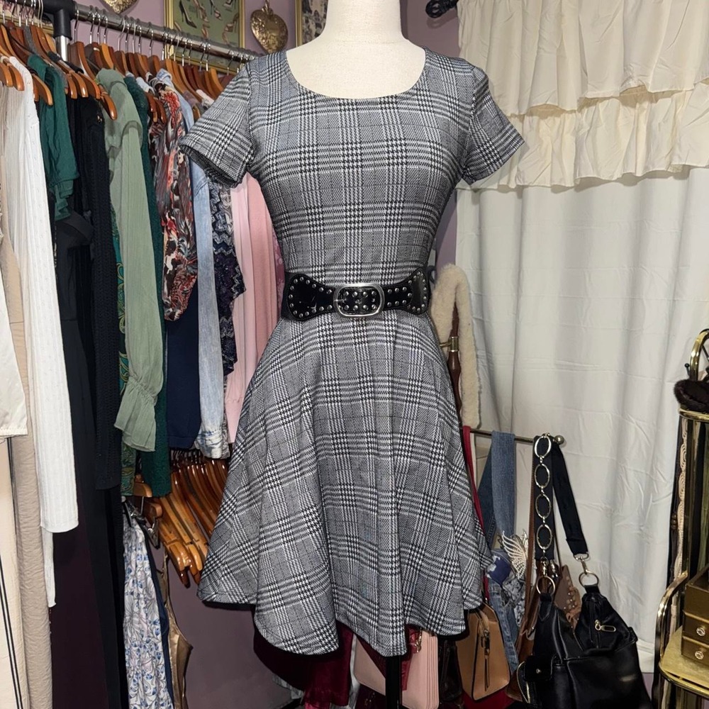Y2K 2000s Plaid Fit & Flare Dress